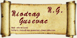 Miodrag Guševac vizit kartica